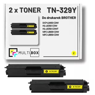 Toner do BROTHER TN329Y 2-pak Yellow Multibox zamiennik