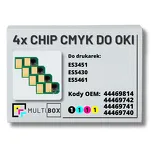 4-PAK Multibox zestaw Chipów CMYK do OKI ES5430 ES3451 ES5461 4x5,0K - 2