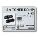 2-PAK Multibox Toner do HP 415X BLACK W2030X zamiennik BEZ CHIPA - 2