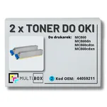 2-PAK Multibox Toner do OKI MC860 44059211 cyan zamiennik - 2