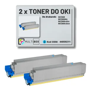 2-PAK Multibox Toner do OKI MC860 44059211 cyan zamiennik