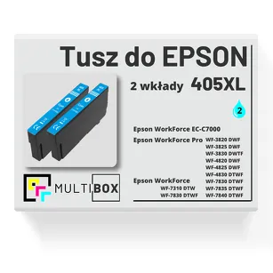 2-PAK Multibox Tusz do EPSON 405XL T05H2 C13T05H24010 cyan zamiennik