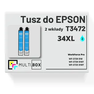 Tusz do EPSON 34XL T3472 C13T34724010 2-pak cyan zamiennik Multibox
