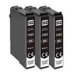 3-PAK Multibox Tusz do EPSON 502XL T02W1 C13T02W14010 black zamiennik - 2
