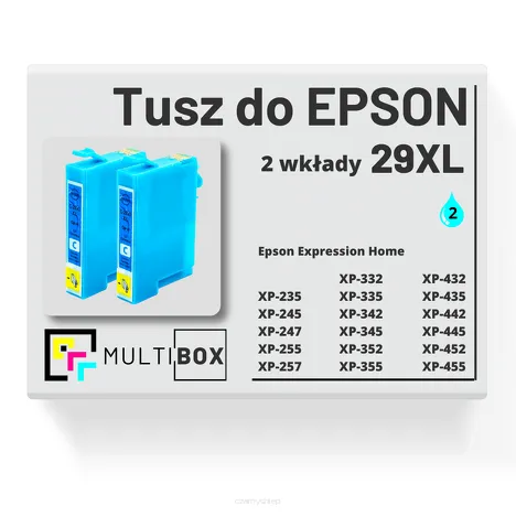 2-PAK Multibox Tusz do EPSON 29XL T2992 C13T29924010 cyan zamiennik