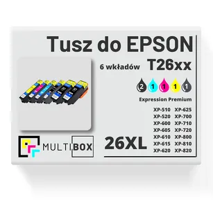 Tusz do EPSON 26XL T2621 T2631 T2632 T2633 T2634 6-pak cyan / magenta / yellow / black / photo black zamiennik Multibox