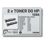 2-PAK Multibox Toner do HP 125A BLACK CB540A zamiennik - 2