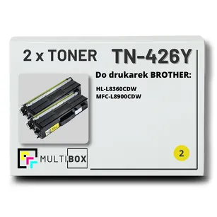 2-PAK Multibox Toner do BROTHER TN426Y Yellow zamiennik