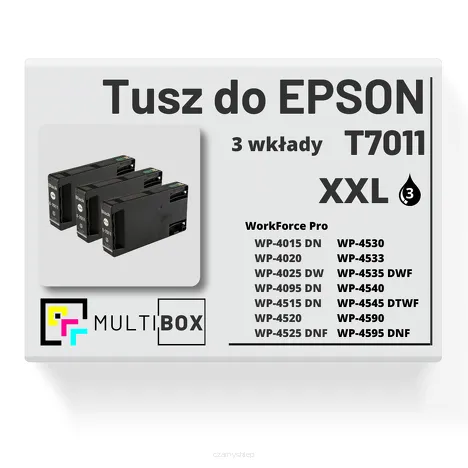 3-PAK Multibox Tusz do EPSON T7011 XXL C13T70114010 black zamiennik
