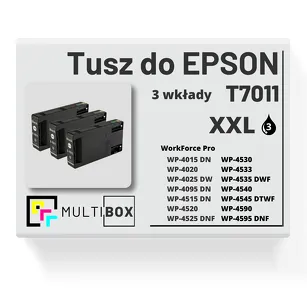 Tusz do EPSON T7011 XXL C13T70114010 3-pak black zamiennik Multibox