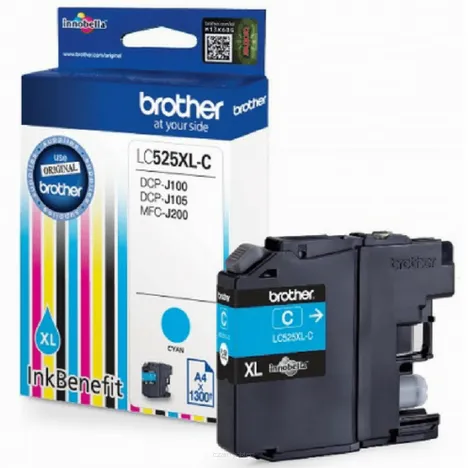 BROTHER tusz LC525XLC oryginalny cyan 1300 stron