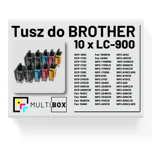 10-PAK Multibox Tusz do BROTHER LC900