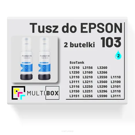2-PAK Multibox Tusz do EPSON 103 T00S2 C13T00S24A cyan zamiennik