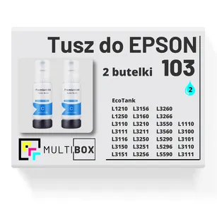 2-PAK Multibox Tusz do EPSON 103 T00S2 C13T00S24A cyan zamiennik