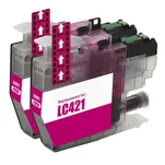 2-PAK Multibox Tusz do BROTHER LC421M magenta zamiennik - 2