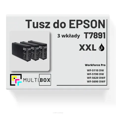 3-PAK Multibox Tusz do EPSON T7891 XXL C13T789140 black zamiennik