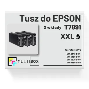 3-PAK Multibox Tusz do EPSON T7891 XXL C13T789140 black zamiennik