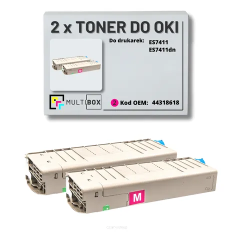 2-PAK Multibox Toner do OKI ES7411 44318618 magenta zamiennik