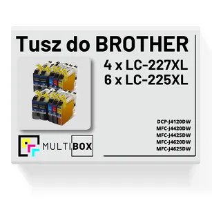 10-PAK Multibox Tusz do BROTHER LC227XL LC225XL