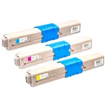 3-PAK Multibox Toner do OKI C301 C321 MC332 MC342 cyan/magenta/yellow zamiennik - 3