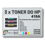 3-PAK Multibox Toner do HP 410A CMY CF411A CF412A CF413A zamiennik - 2