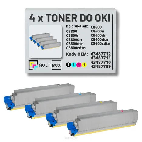 4-PAK Multibox Toner do OKI C8600 C8800 black/cyan/magenta/yellow zamiennik
