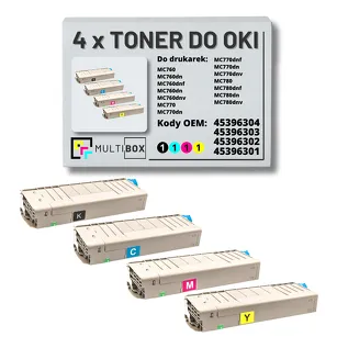 4-PAK Multibox Toner do OKI MC760 MC770 MC780 black/cyan/magenta/yellow zamiennik