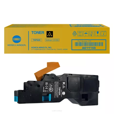 KONICA MINOLTA toner TNP92K AE1Y150 BIZHUB C3120i czarny oryginalny 6000 stron