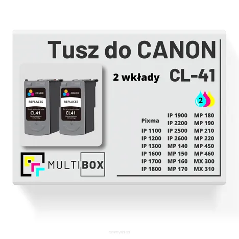 2-PAK Multibox Tusz do CANON CL41 color zamiennik