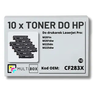 10-PAK Multibox Toner do HP CF283X 83X M201 M225 Zamiennik