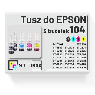 5-PAK Multibox Tusz do EPSON 104 T00P6 T00P1 T00P2 T00P3 T00P4 cyan / magenta / yellow / black zamiennik