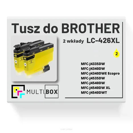 2-PAK Multibox Tusz do BROTHER LC426XLY yellow zamiennik