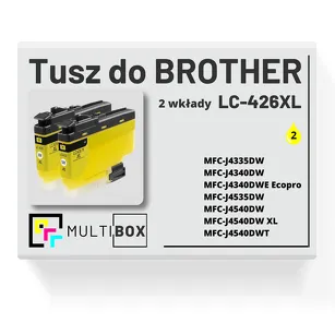 2-PAK Multibox Tusz do BROTHER LC426XLY yellow zamiennik