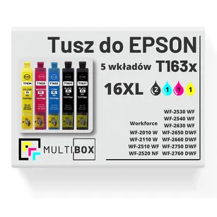 5-PAK Multibox Tusz do EPSON 16XL T1631 T1632 T1633 T1634 cyan / magenta / yellow / black zamiennik