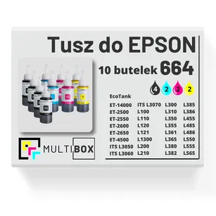 Tusz do EPSON 664 T6641 T6642 T6643 T6644 10-pak cyan / magenta / yellow / black zamiennik Multibox