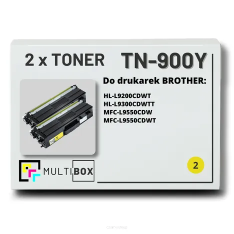 2-PAK Multibox Toner do BROTHER TN900Y Yellow zamiennik