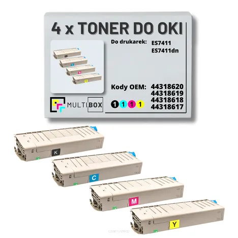 4-PAK Multibox Toner do OKI ES7411 black/cyan/magenta/yellow zamiennik