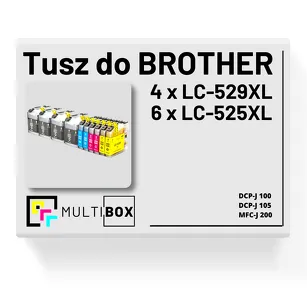 10-PAK Multibox Tusz do BROTHER LC529XL LC525XL