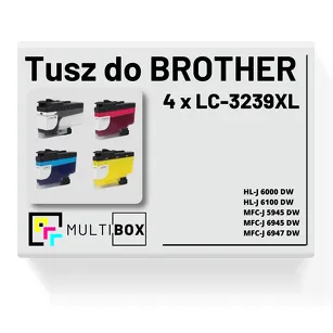4-PAK Multibox Tusz do BROTHER LC3239XL