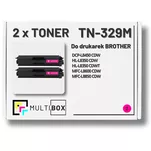 Toner do BROTHER TN329M 2-pak Magenta Multibox zamiennik - 2