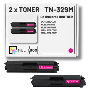 Toner do BROTHER TN329M 2-pak Magenta Multibox zamiennik