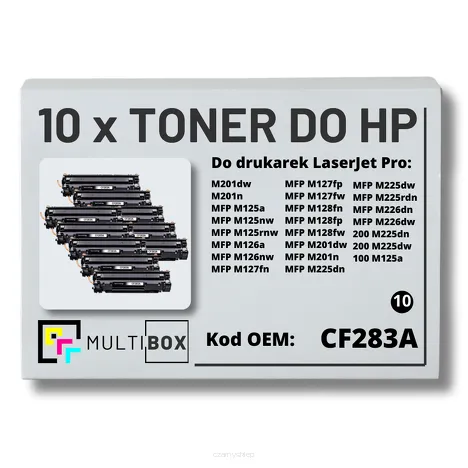 10-PAK Multibox Toner do HP CF283A 83A M125 M126 zamiennik