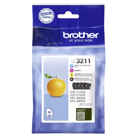 BROTHER tusz LC3211VALDR oryginalny 4-pak CMYK 4x200 stron