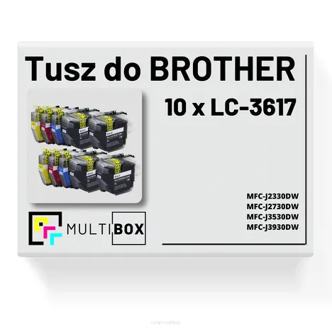 10-PAK Multibox Tusz do BROTHER LC3617
