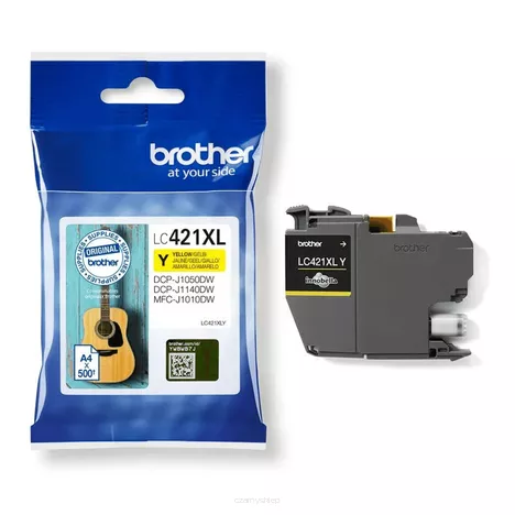 BROTHER tusz LC421XLY oryginalny yellow 500 stron