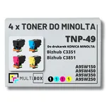 4-PAK Multibox Toner do KONICA MINOLTA TNP49 A95W150 A95W450 A95W350 A95W250 BIZHUB C3351 C3851 13.0K/3x12.0K CMYK zamiennik - 2