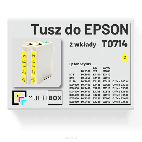 2-PAK Multibox Tusz do EPSON T0714 C13T07144011 yellow zamiennik