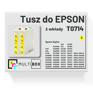Tusz do EPSON T0714 C13T07144011 2-pak yellow zamiennik Multibox