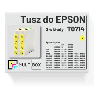 2-PAK Multibox Tusz do EPSON T0714 C13T07144011 yellow zamiennik