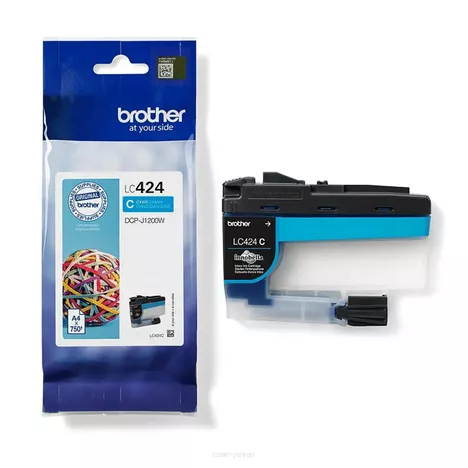 BROTHER tusz LC424C oryginalny cyan 750 stron